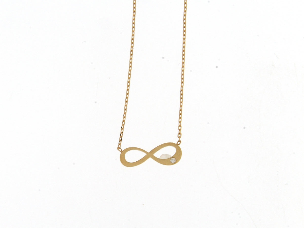 Collier avec motif Infini - Or Jaune, Diamants (056972A)