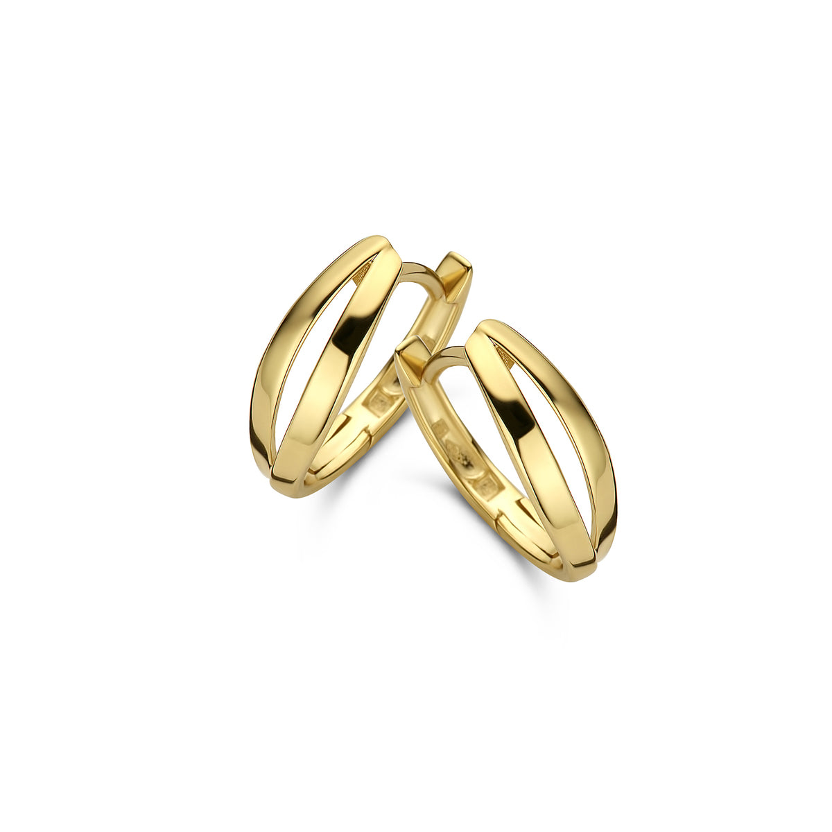 Boucles d'oreilles créoles - Or Jaune 18k 14,5mm (061205)