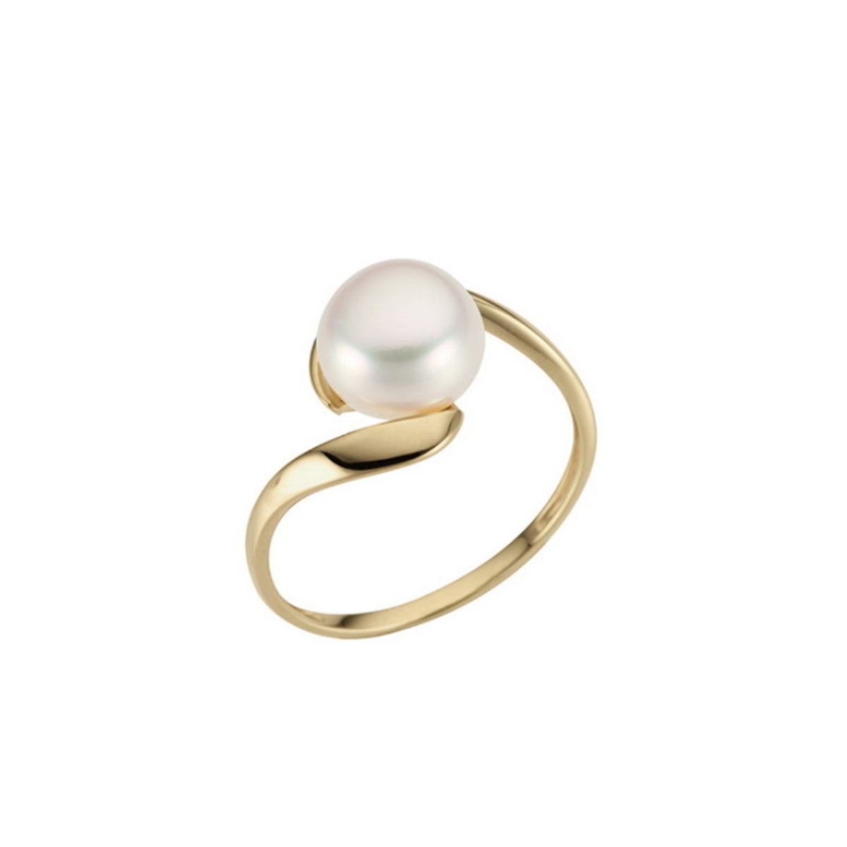 Bague avec motif - Or Jaune, Perles (063461P)