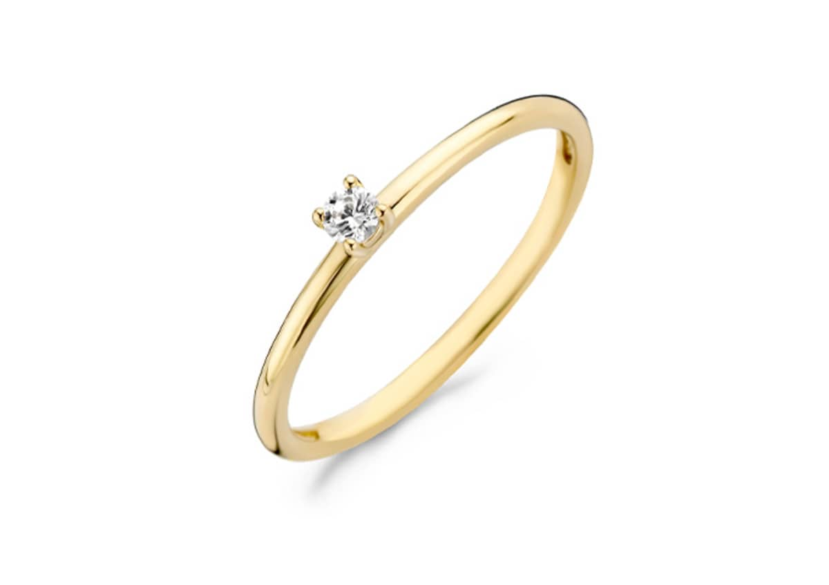 Blush - Bague Solitaire - Or Jaune 14k et Zircon (1200YZI)