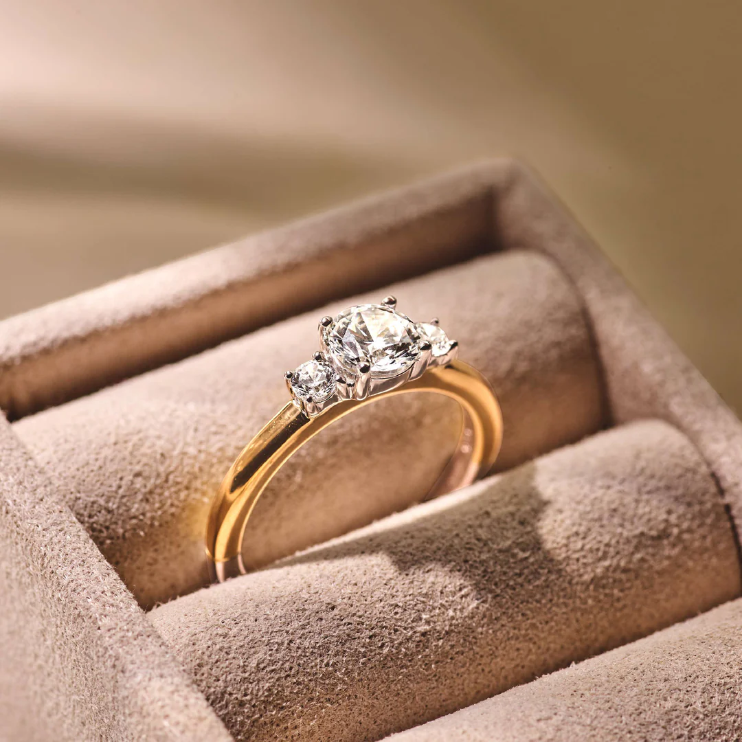 Bague TI SENTO - Argent Bicolore Doré, Zircons (1796ZY)