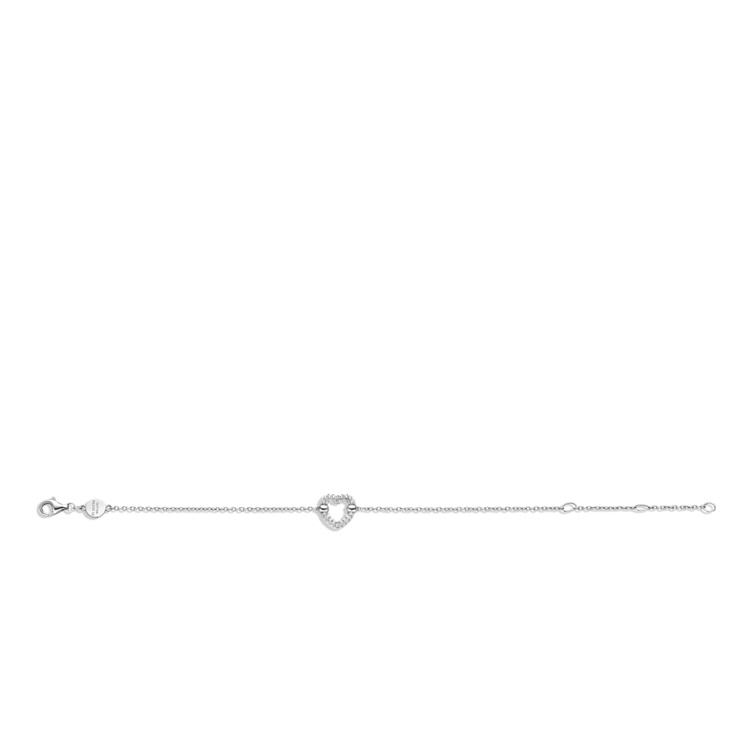 Bracelet Coeur TI SENTO - Argent, zircons (23017ZI)