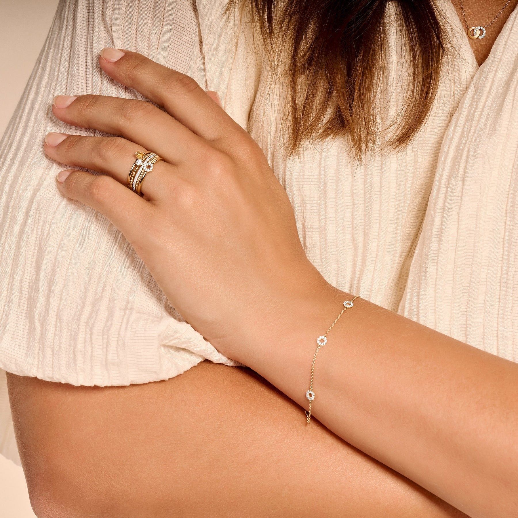 Blush - Collier - Or Jaune 14k, zircon (3126YZI)