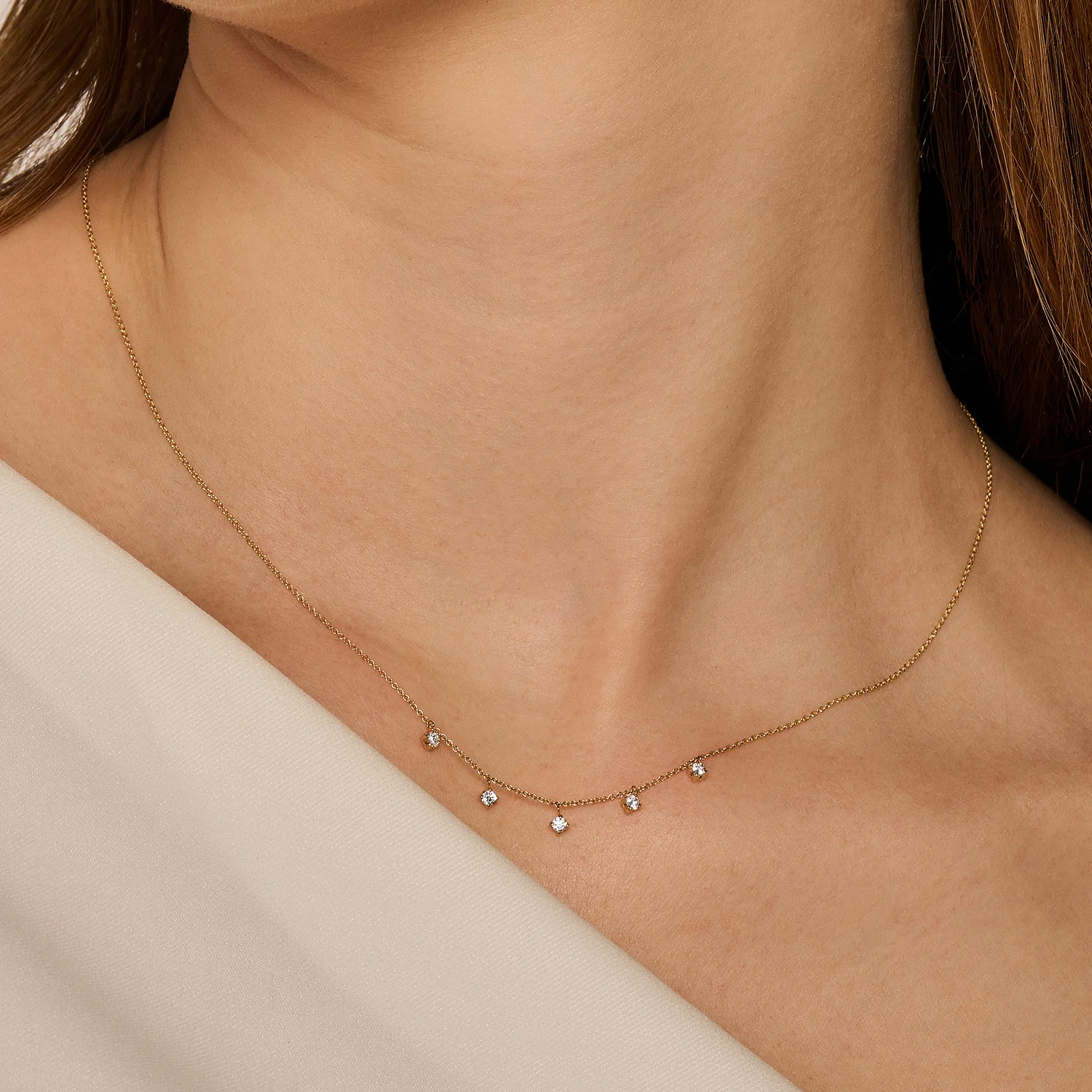 Blush - Collier - Or Jaune 14k, zircon (3157YZI)