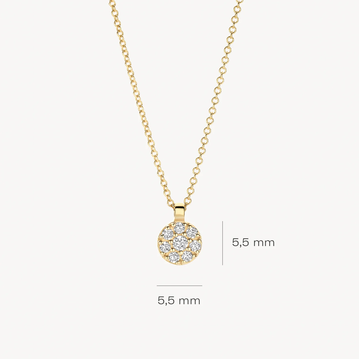 Blush - Collier - Or Jaune 14k, zircon (3206YZI)