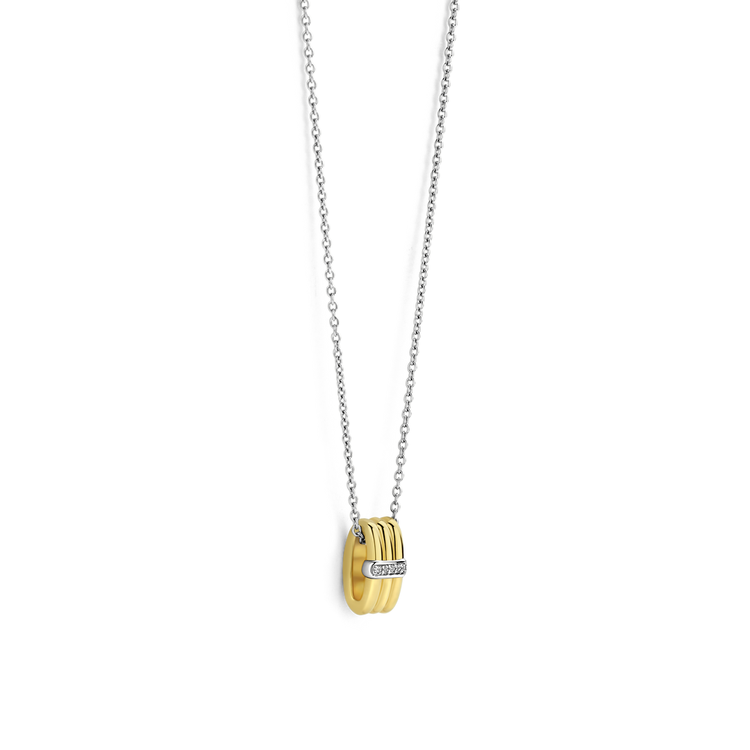 Collier TI SENTO - Argent Bicolore, Zircon (34057ZY)