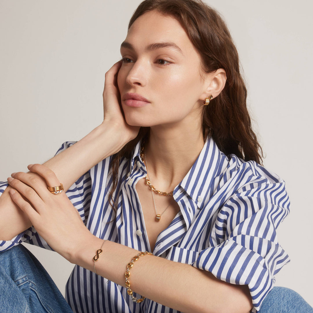 Collier TI SENTO - Argent Bicolore, Zircon (34057ZY)