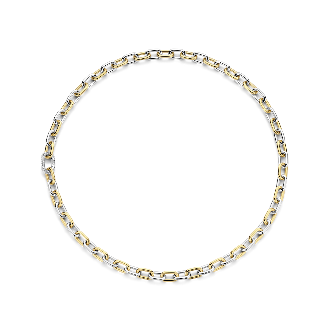 Collier TI SENTO - Argent Bicolore, Zircon (34065ZY)