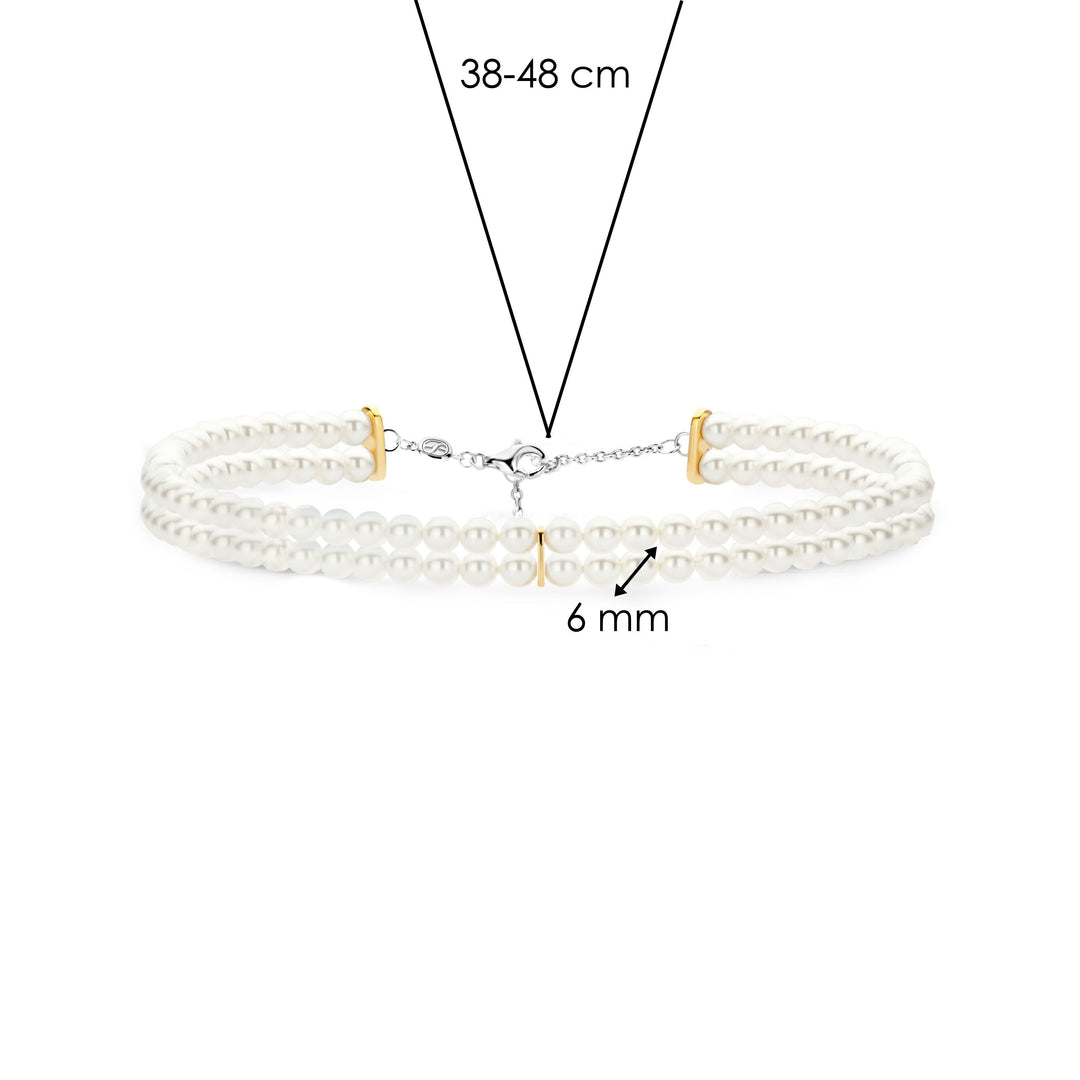 Collier TI SENTO - Argent Bicolore, Perle (34098YP)