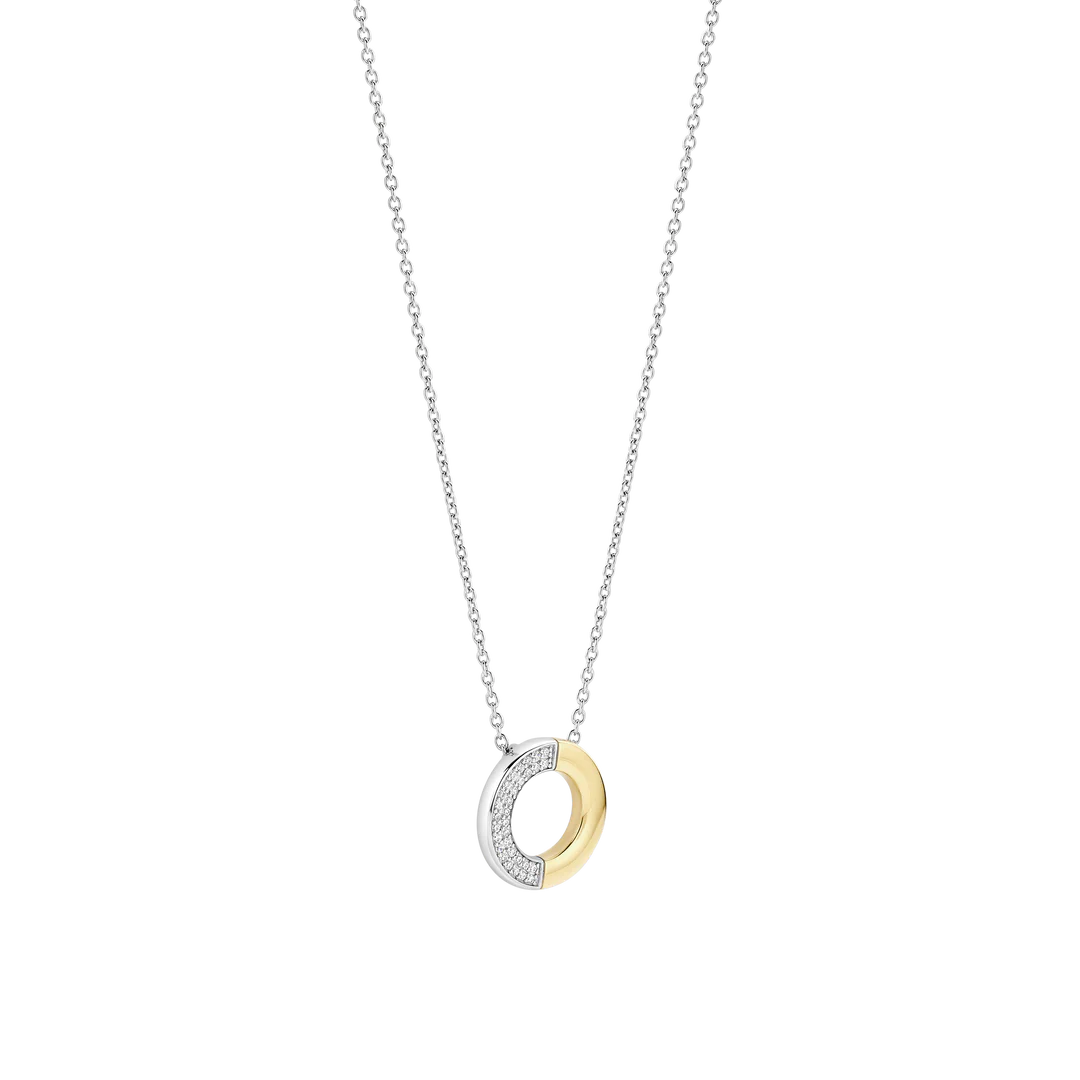 Collier TI SENTO - Argent Bicolore, Zircon (34120ZY/42)