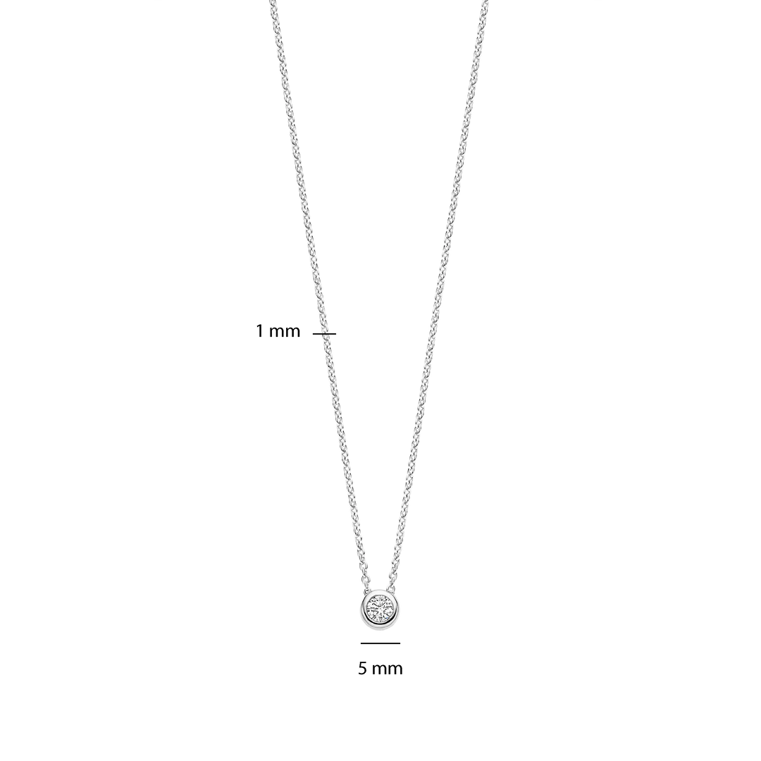 Collier TI SENTO - Argent, zircons (34124ZI)