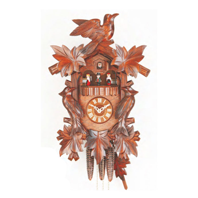 Coucou - 3 Oiseaux et 5 feuilles, boite à musique 36CM 1 jour (3652NEX)