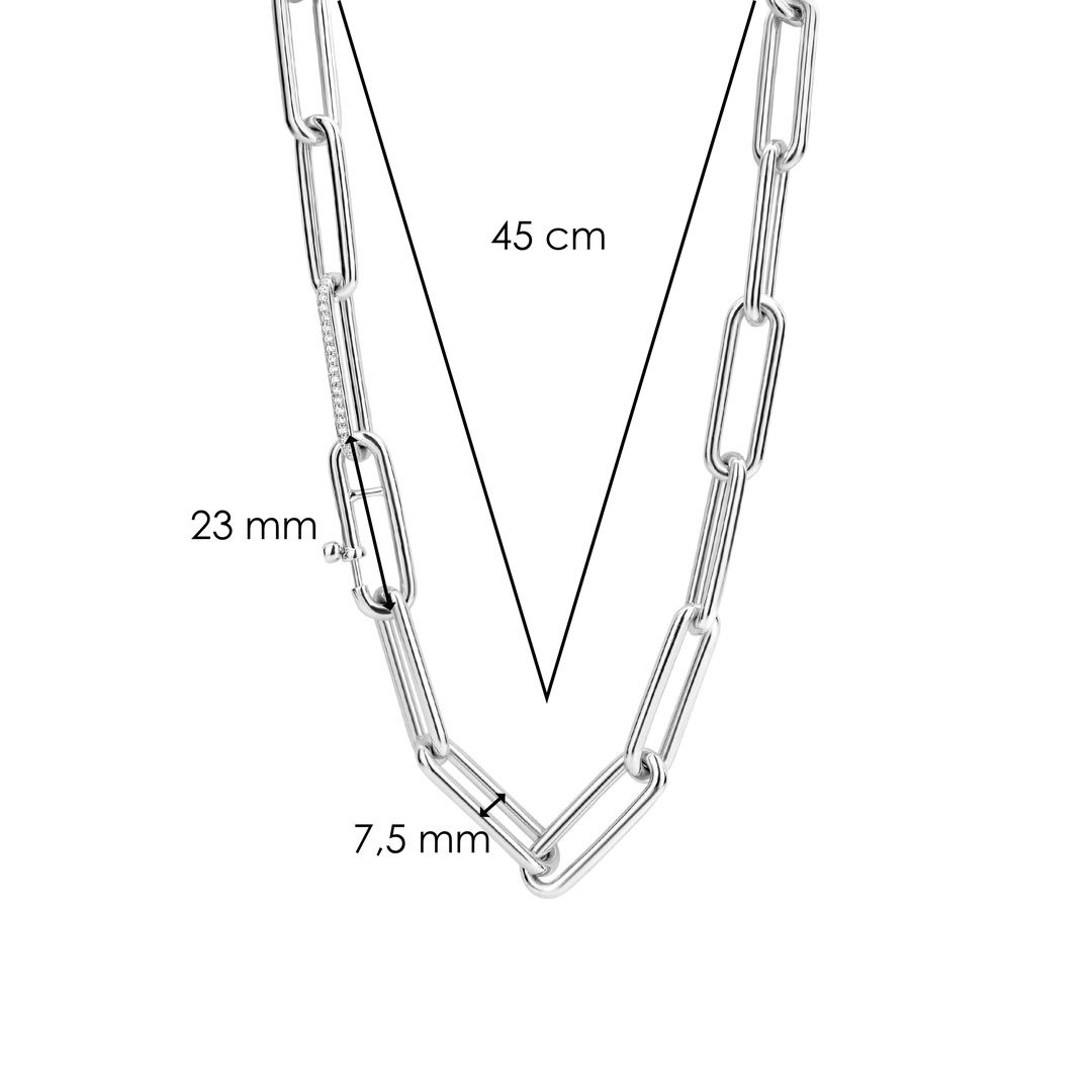 Collier TI SENTO - Argent, zircons (3937ZI)
