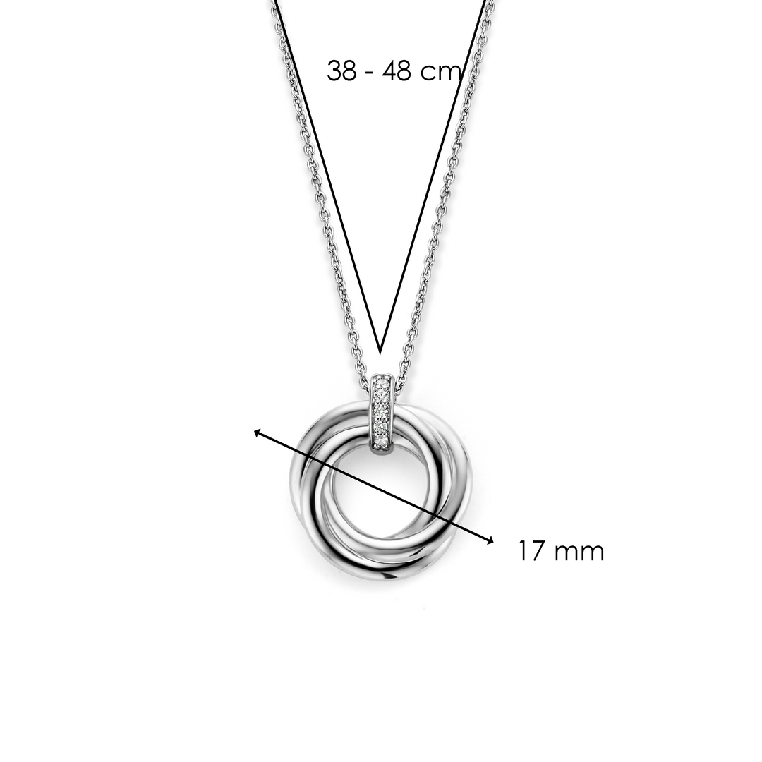 Collier TI SENTO - Argent, zircons (3972ZI)