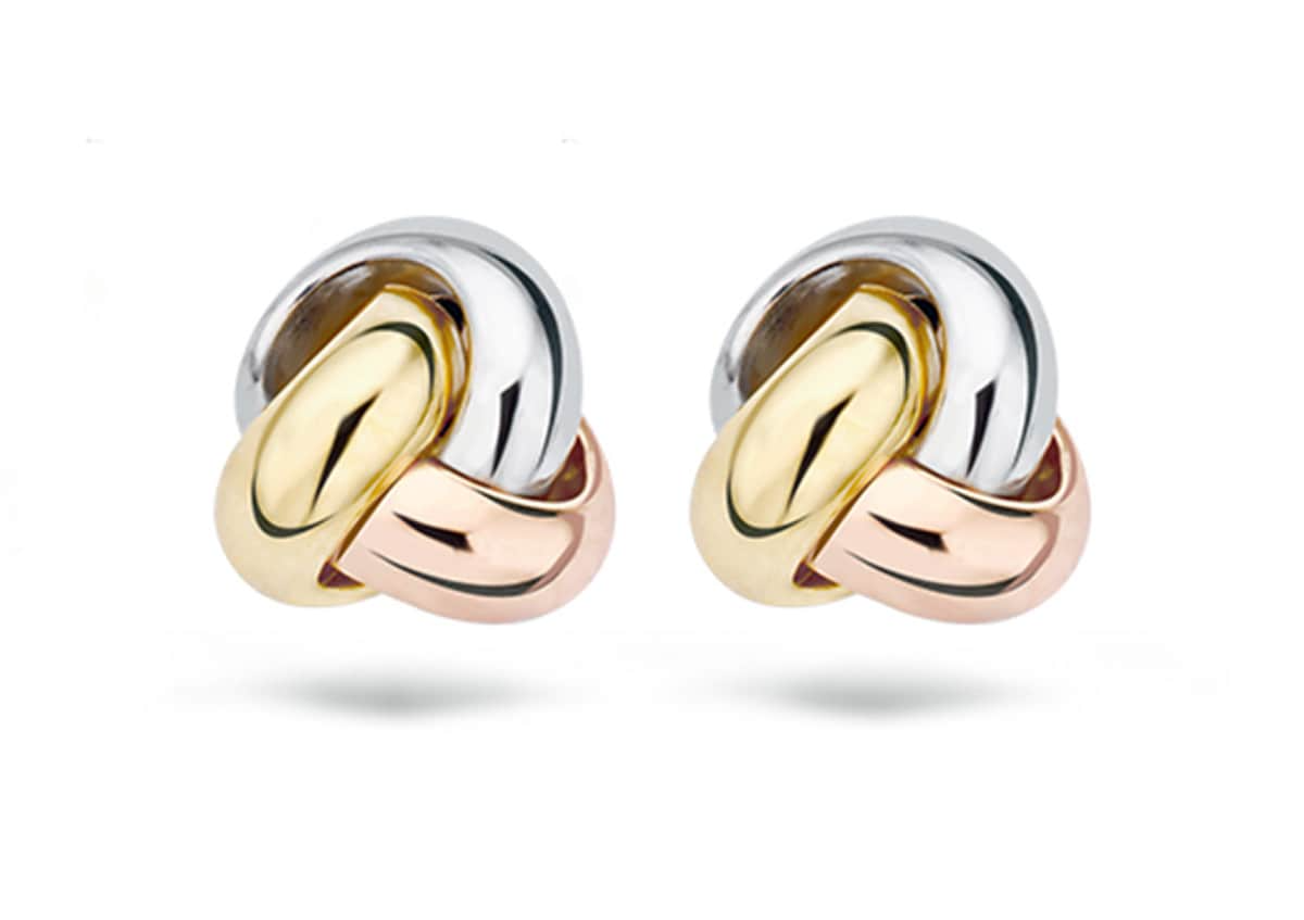 Blush - Boucles d'oreilles - Or Jaune, blanc et rose 14k (7157WYR)