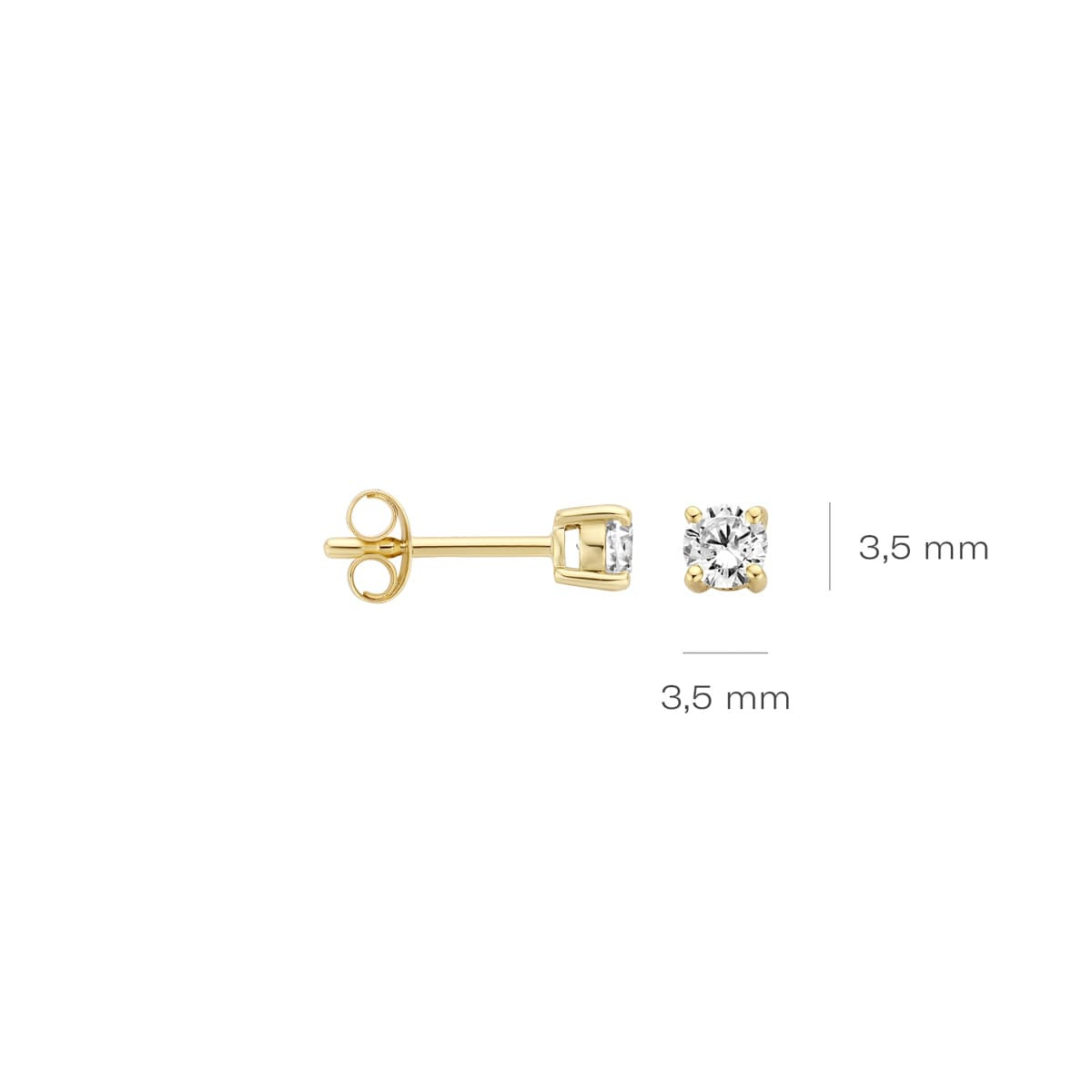 Blush - Boucles d'oreilles - Or Jaune 14k, Zircon (7212YZI)