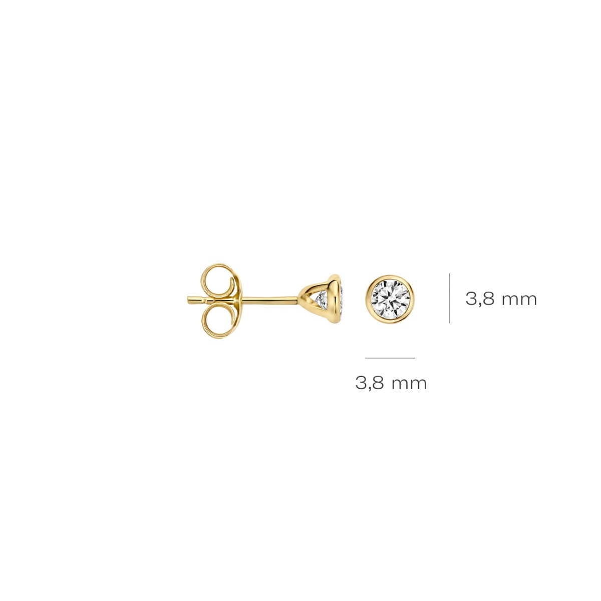 Blush - Boucles d'oreilles - Or Jaune 14k, Zircon (7256YZI)