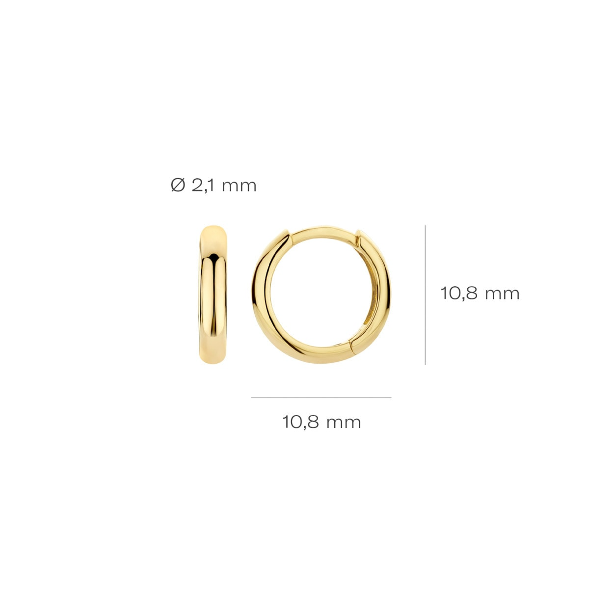 Blush - Boucles d'oreilles créoles - Or Jaune 14k (7267YGO)