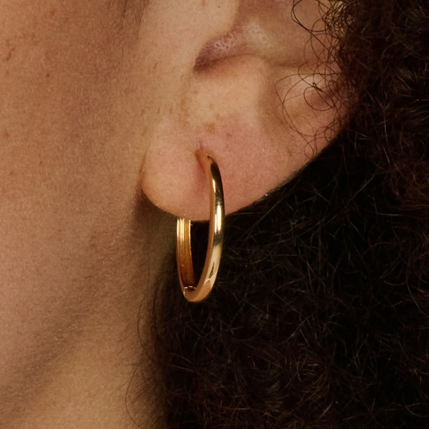 Blush - Boucles d'oreilles créoles - Or Jaune 14k (7274YGO)