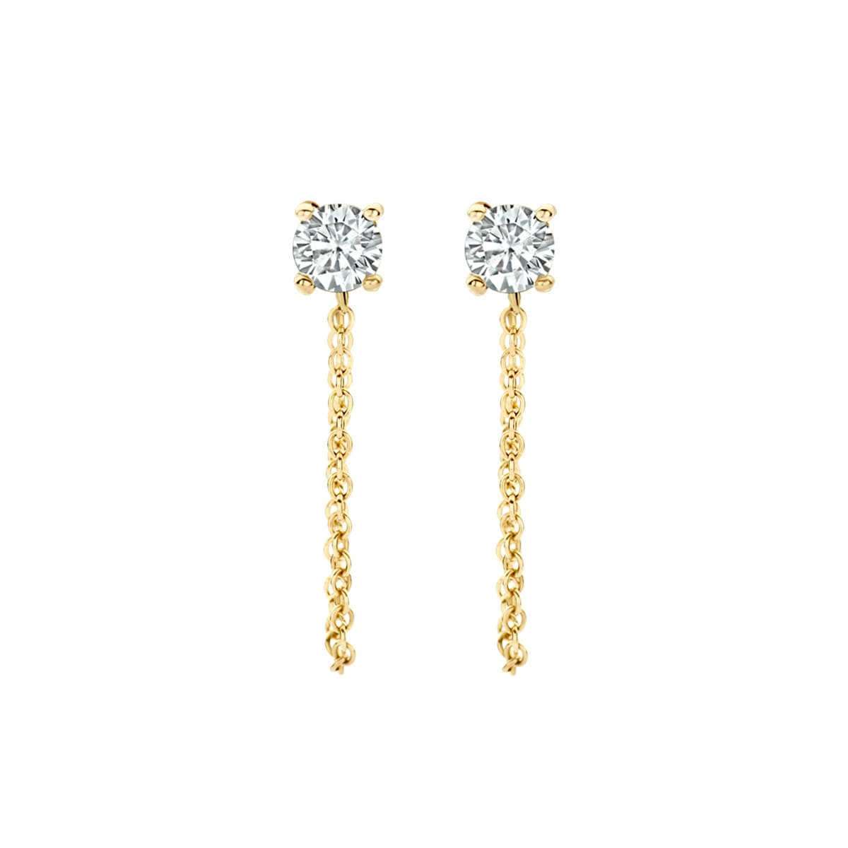 Blush - Boucles d'oreilles - Or Jaune 14k, Zircon (7345YZI)