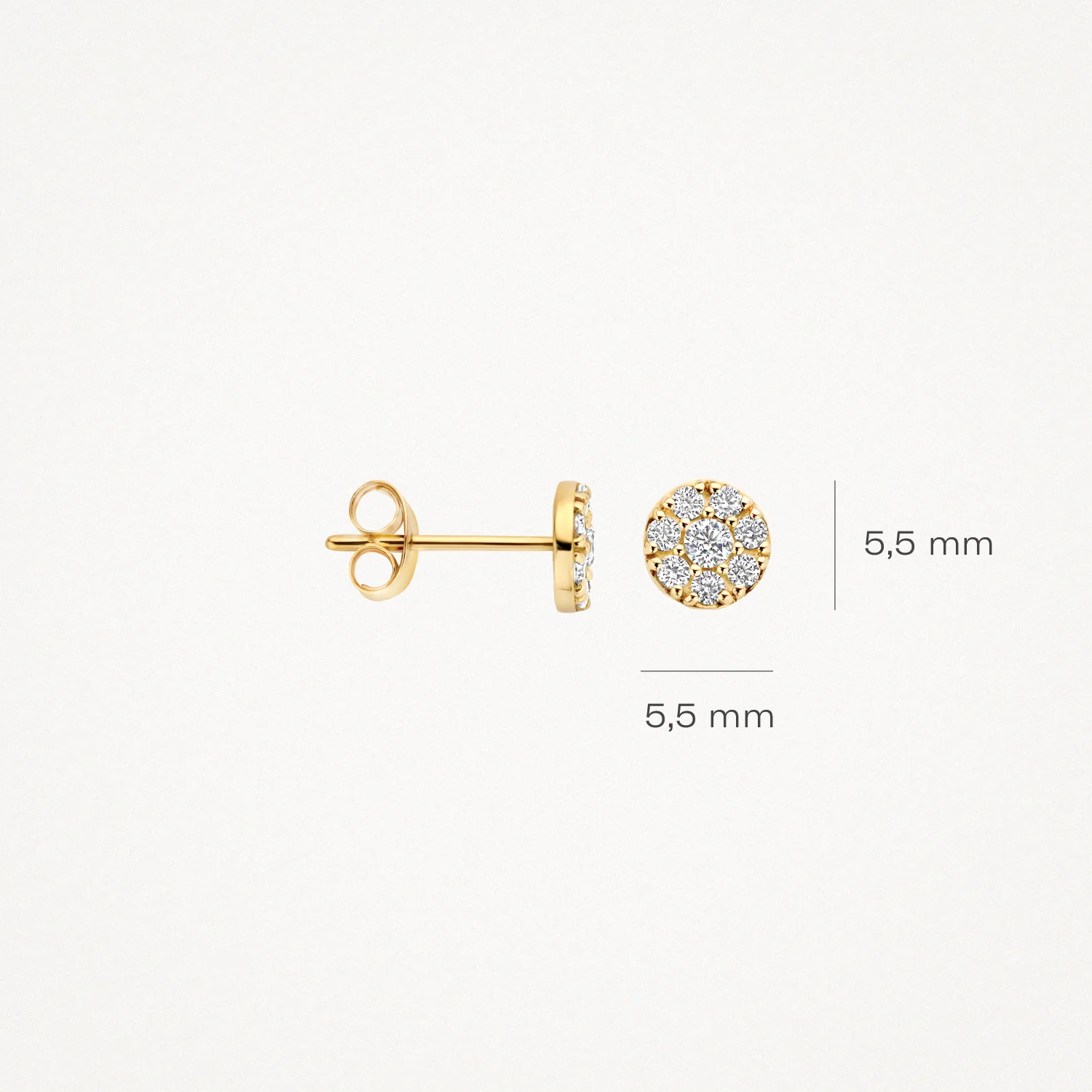 Blush - Boucles d'oreilles - Or Jaune 14k, Zircon (7396YZI)