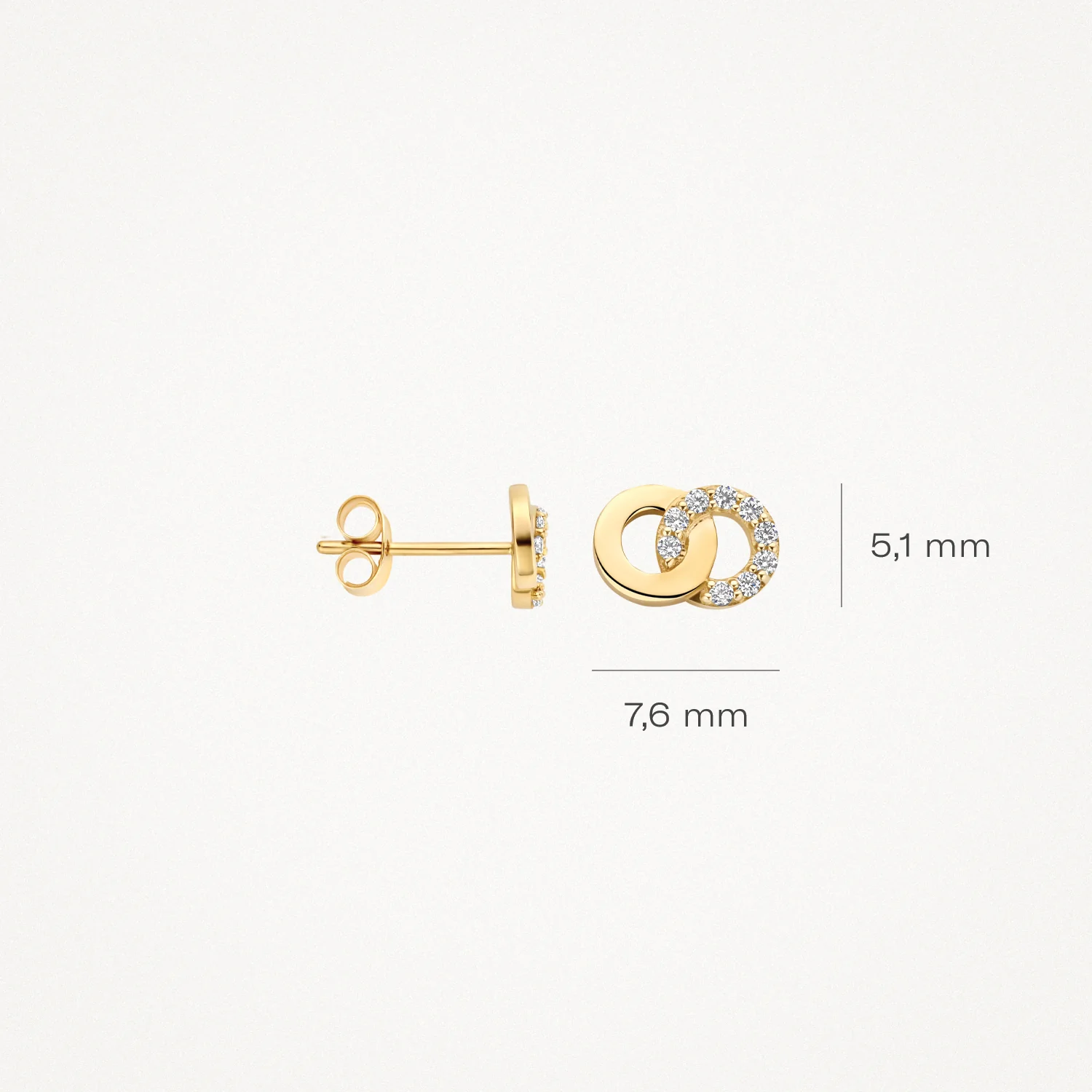 Blush - Boucles d'oreilles - Or Jaune 14k, Zircon (7397YZI)