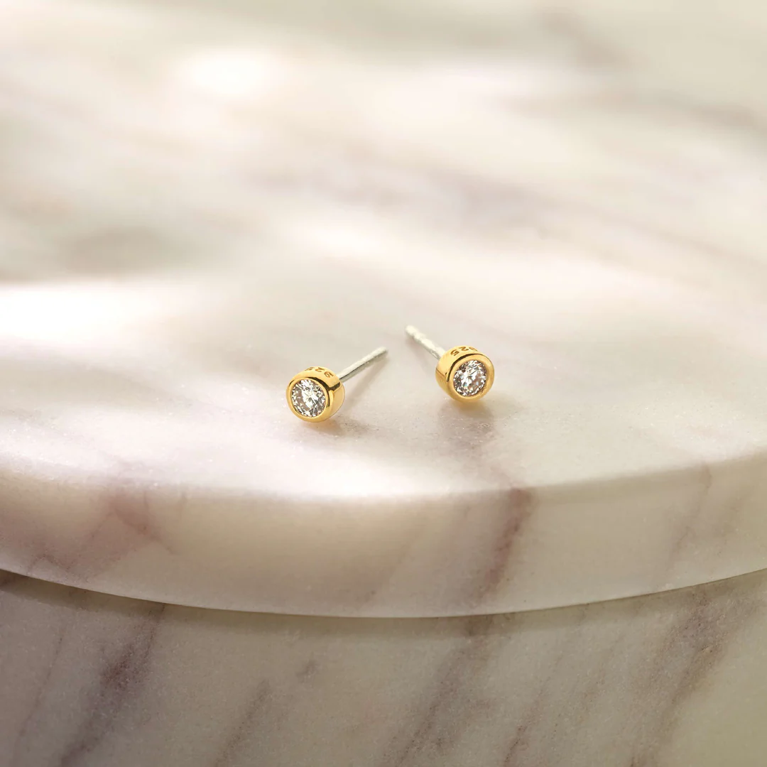 Boucles d'oreilles TI SENTO - Argent bicolore doré, zircons (78057ZY)