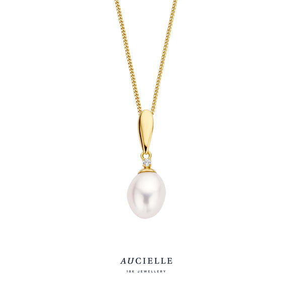 Aucielle - Pendentif - Perles et Or Jaune (AH0007C)