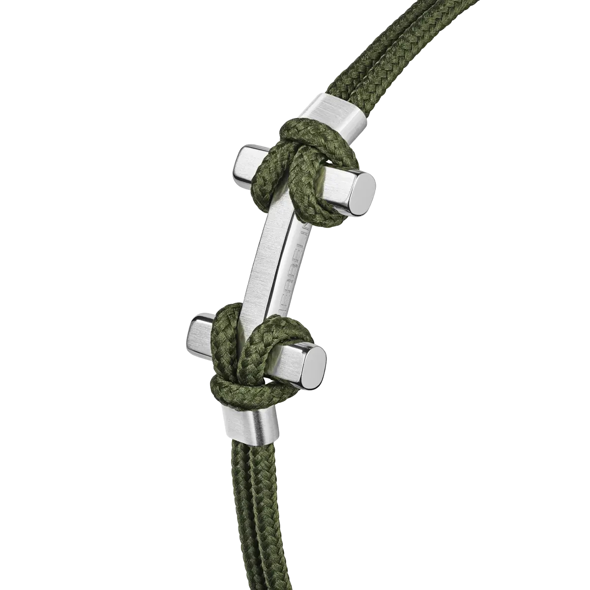 Bracelet Herbelin - Amarrage, Acier et Nylon Kaki (BH20ABKK)