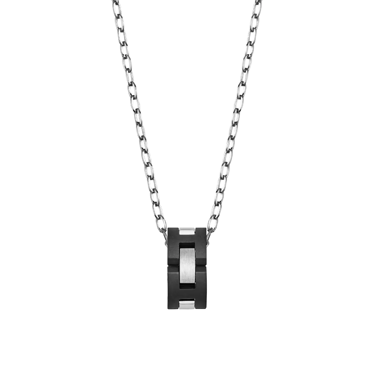 Collier Herbelin - Cap Camarat, Acier et Céramique Noire (CCC8CNAB)