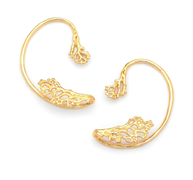 Boucles d'oreilles Giovanni Raspini - Corail, Plaqué or (11927)