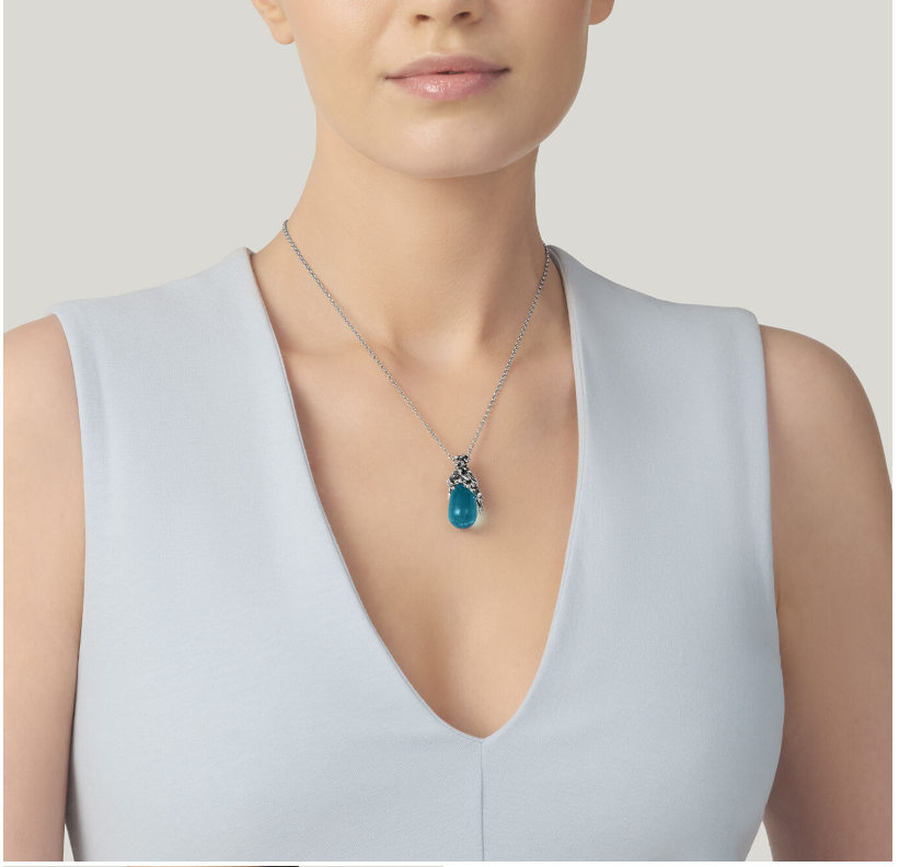 Collier Giovanni Raspini - Sea Drop, Argent et Cristal (12412)