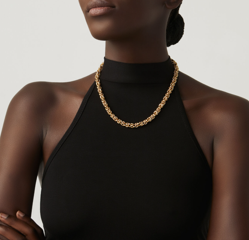 Collier Giovanni Raspini - Maille Byzantines, Plaqué or (08155)