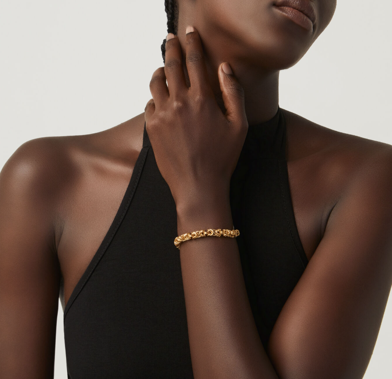 Bracelet Giovanni Raspini - Maille Byzantines, Plaqué Or (08154)