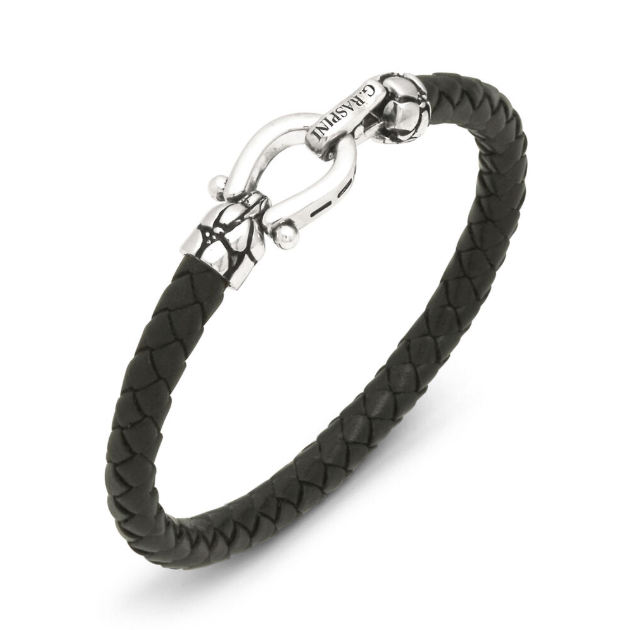 Bracelet Giovanni Raspini - Homme Croco Cuir, Argent (12568L)