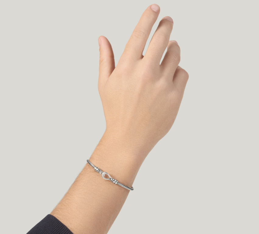 Bracelet Giovanni Raspini - Homme Croco, Argent (12567L)