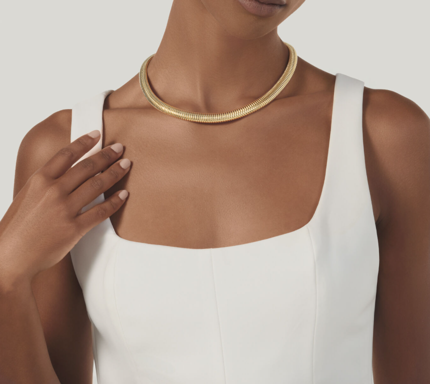 Collier Giovanni Raspini - Tubogas, Plaqué or (12540)