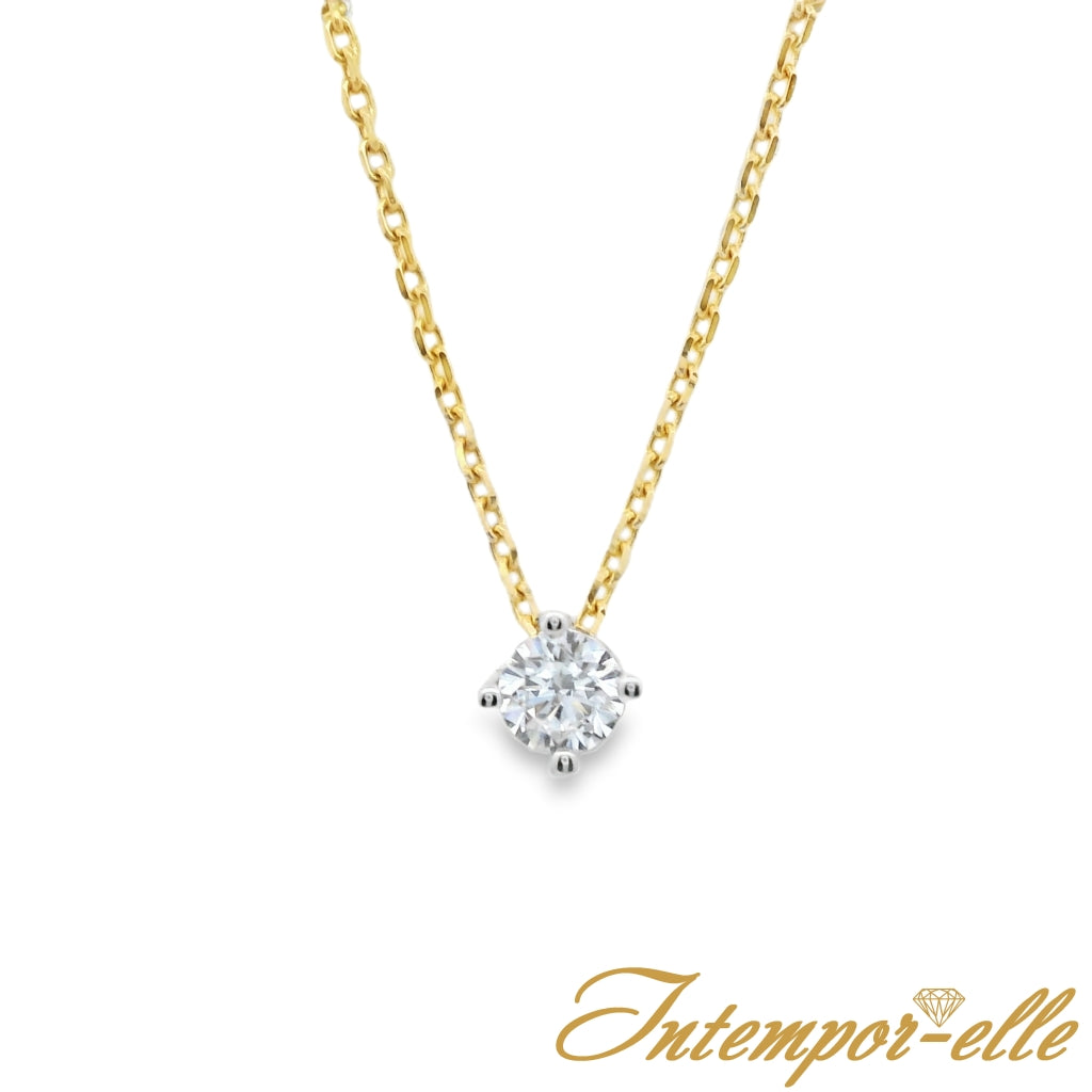 Collier - Or Jaune 18k, zircon (18PP5206OZ/B)
