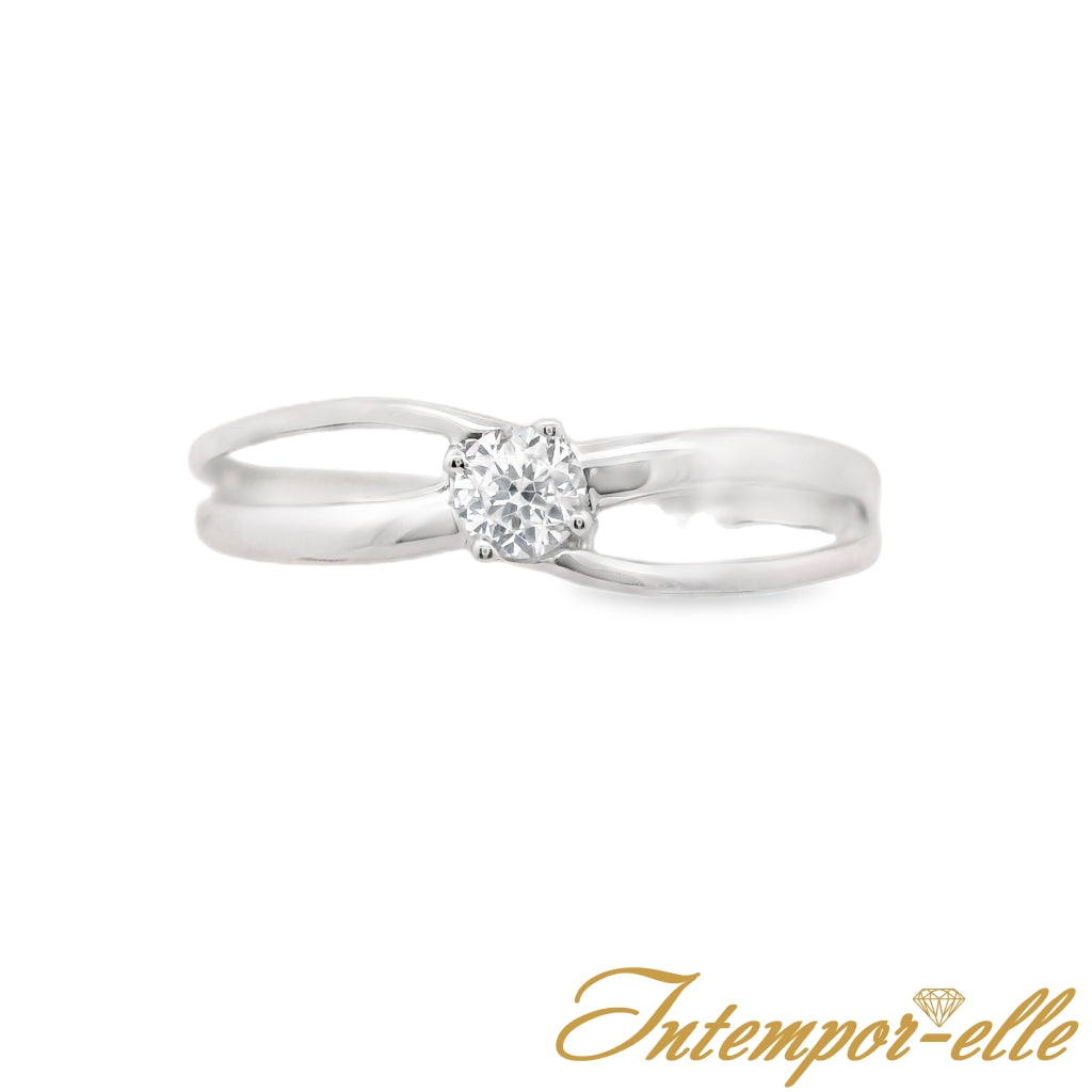 Bague - Or Blanc 18k, Zircons (18PR11939OZ/G)