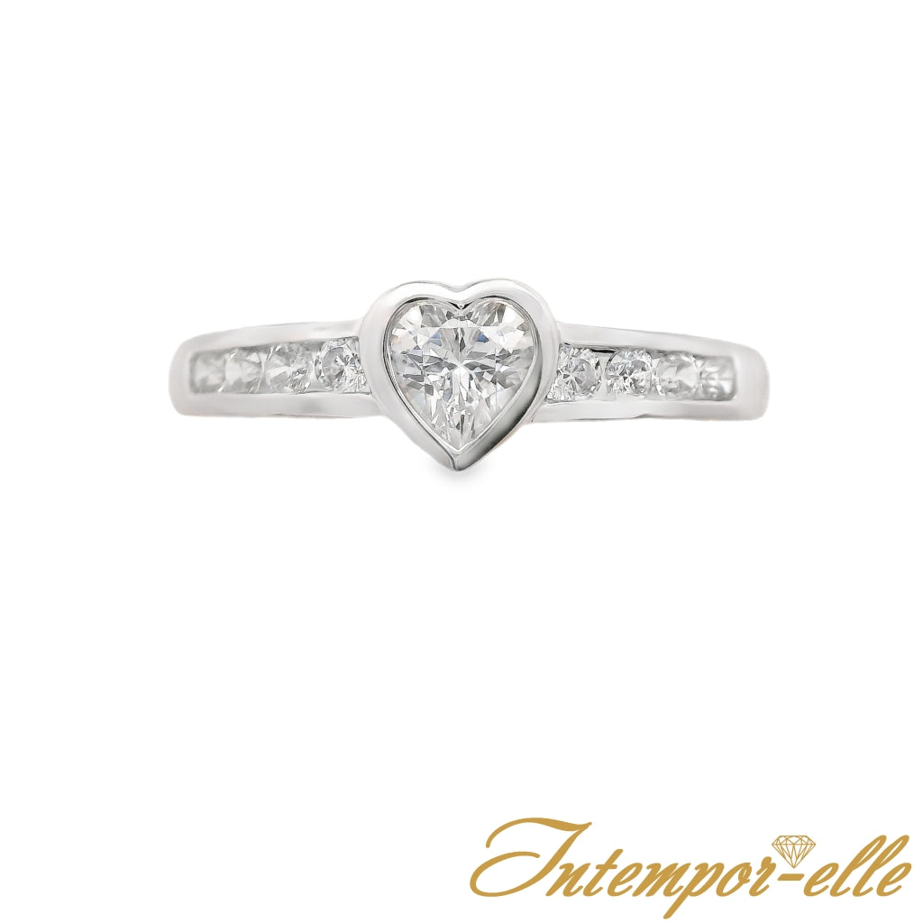 Bague Cœur - Or Blanc 18k, Zircons (18PR8922OZ/G)