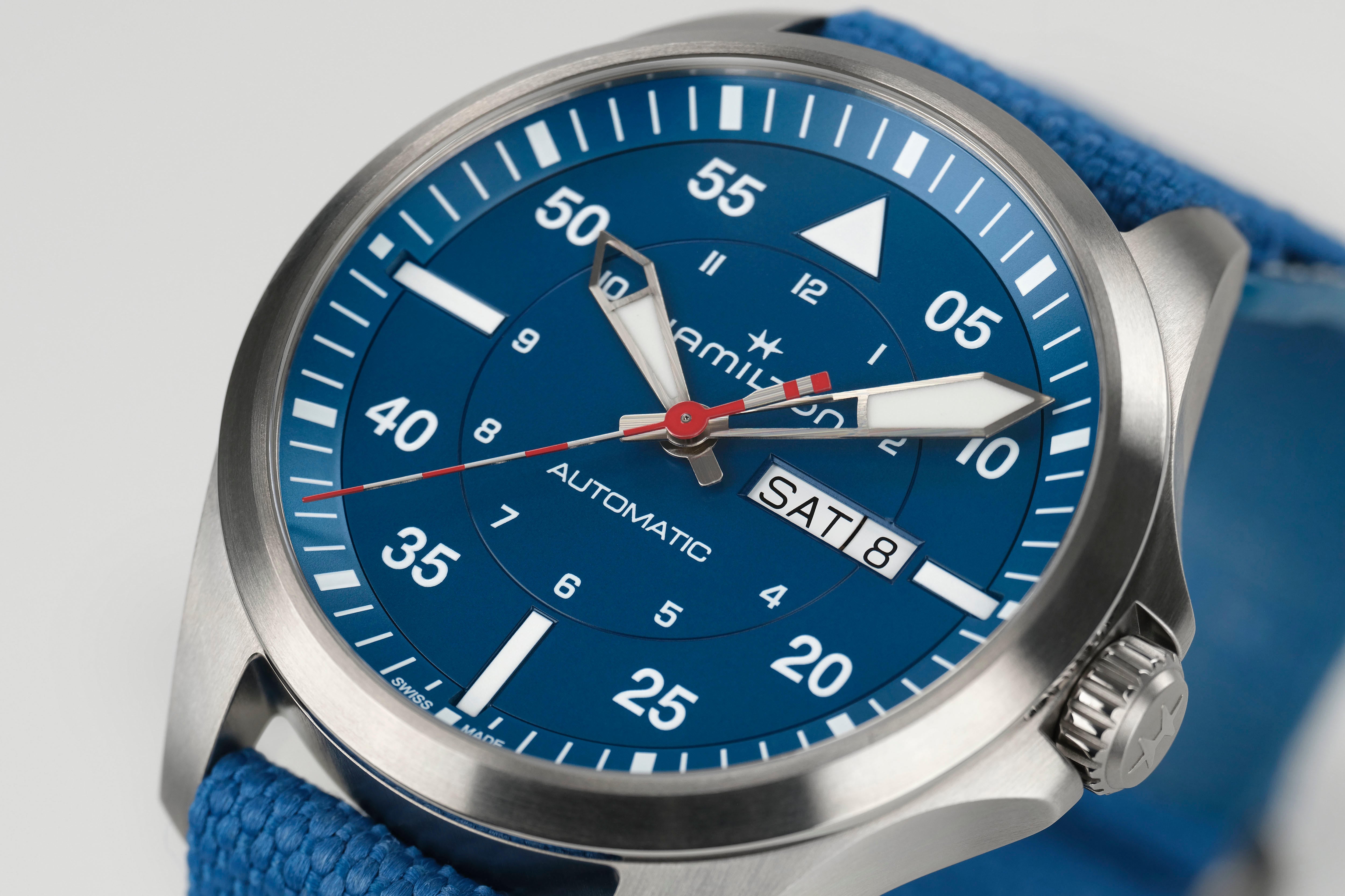 Hamilton - KHAKI AVIATION PILOT DAY DATE AUTO - AIR-GLACIERS EDITION (H64655941)