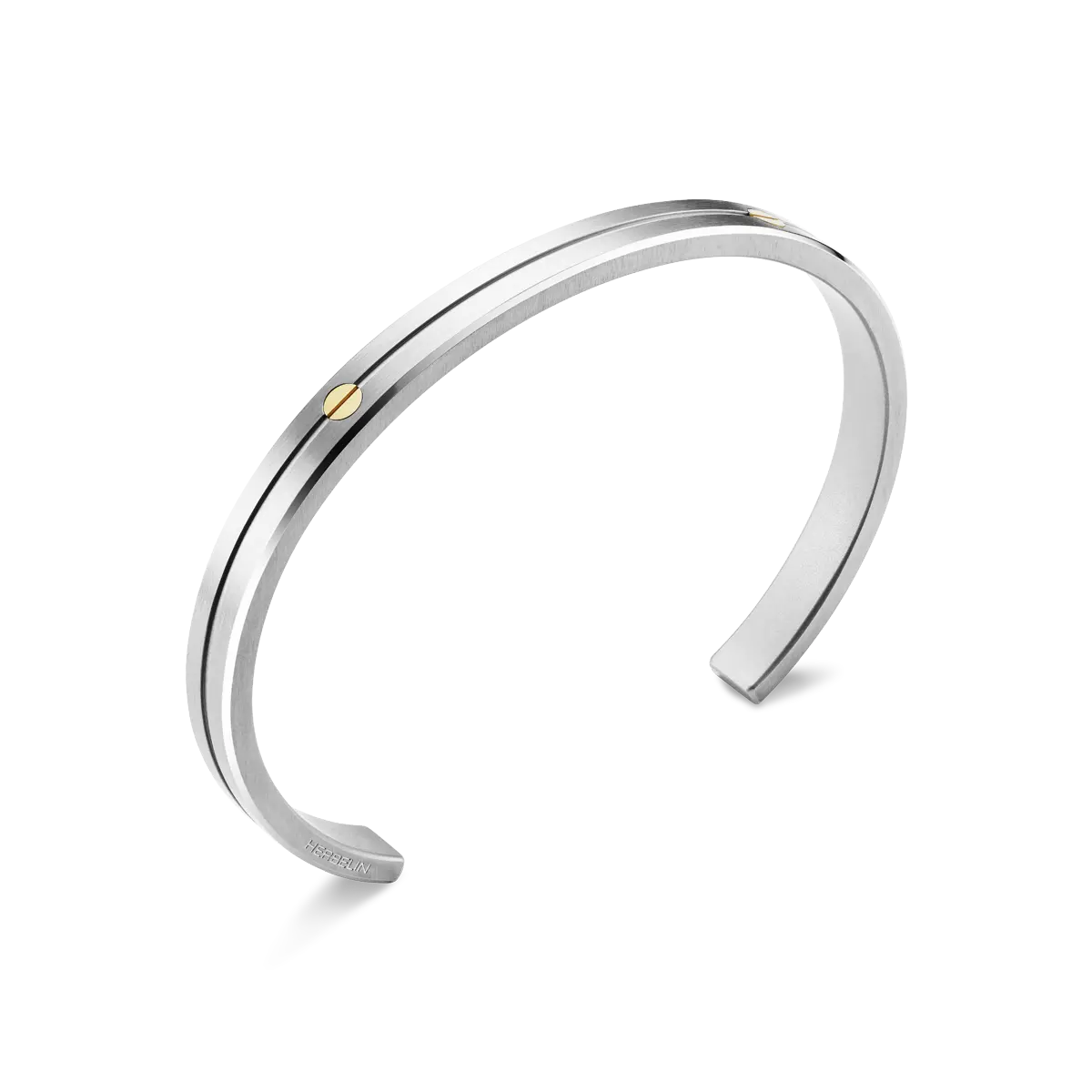 Bracelet Herbelin - Jonc Newport, Acier et Or 9k (JN7ABG2N)