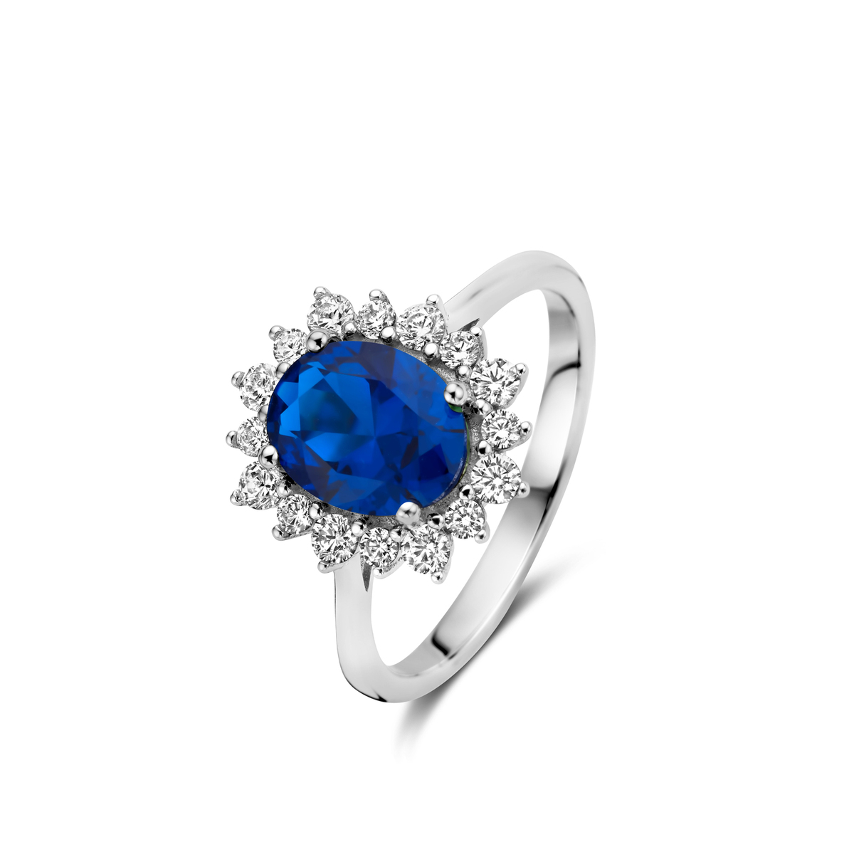 Bague Naiomy - Argent et zircons bleus (N3U51)