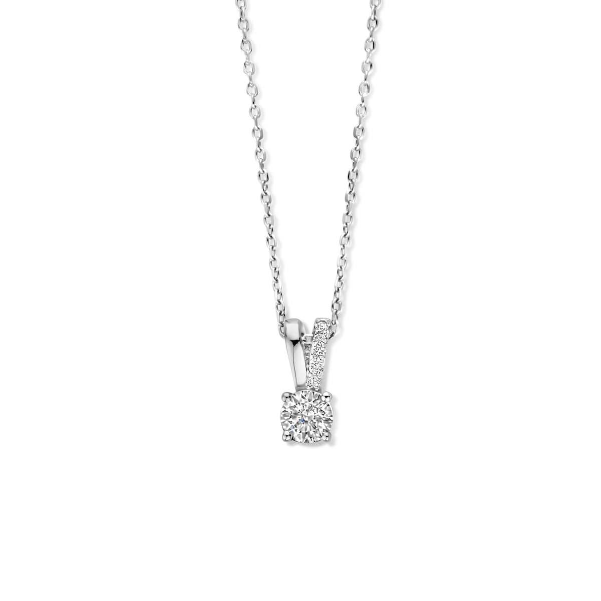 Collier Naiomy - Argent et zircons (N4L52)