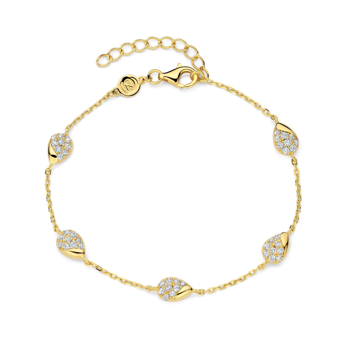 Bracelet Naiomy - Plaqué or et zircons (N5M60)