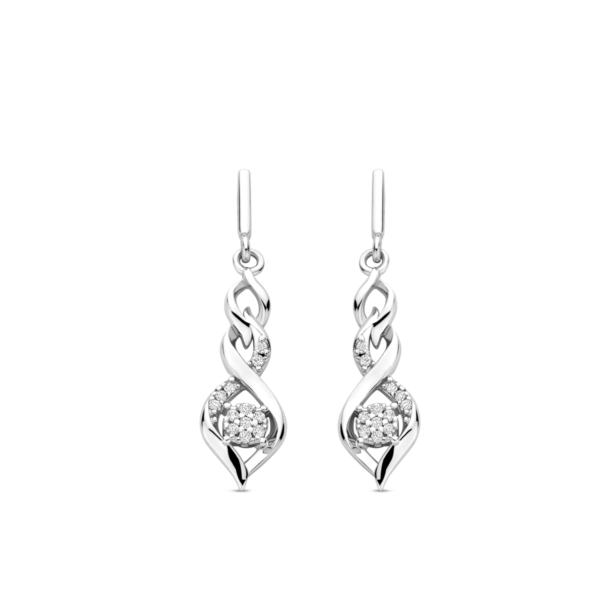 Boucles d'oreilles Naiomy - Argent et zircons (N5O63)