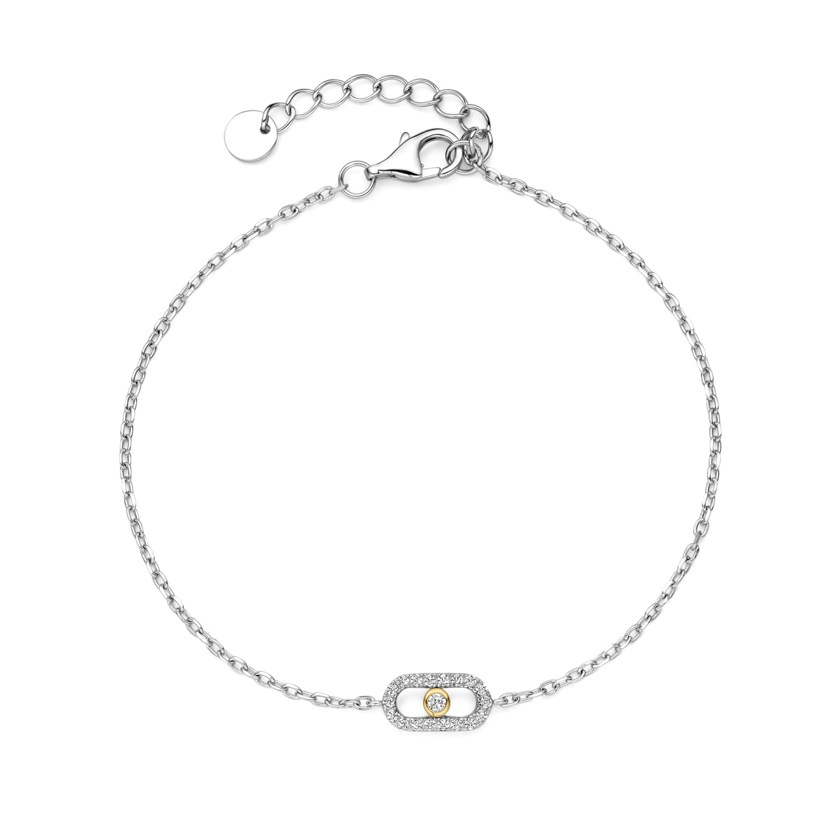 Bracelet Naiomy - Argent Bicolore doré et Zircon (N5P60)