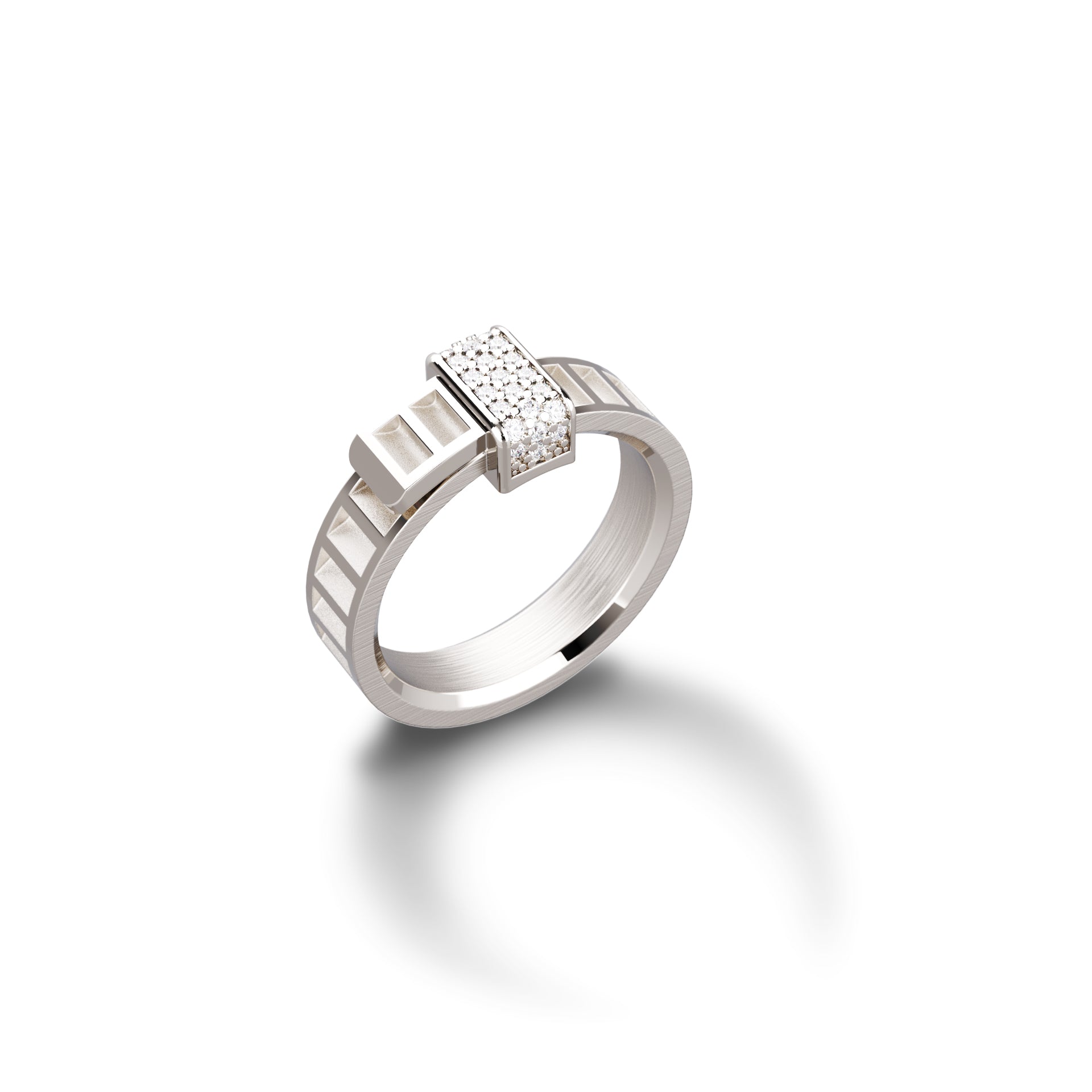 Bague Unknow Brand - Bind me, Argent et Diamants (BMAG31)