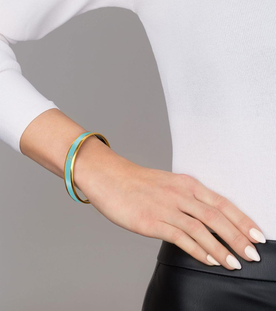 Bracelet Freywille - Monochrome Turquoise, Plaqué or jaune (MN464/4)