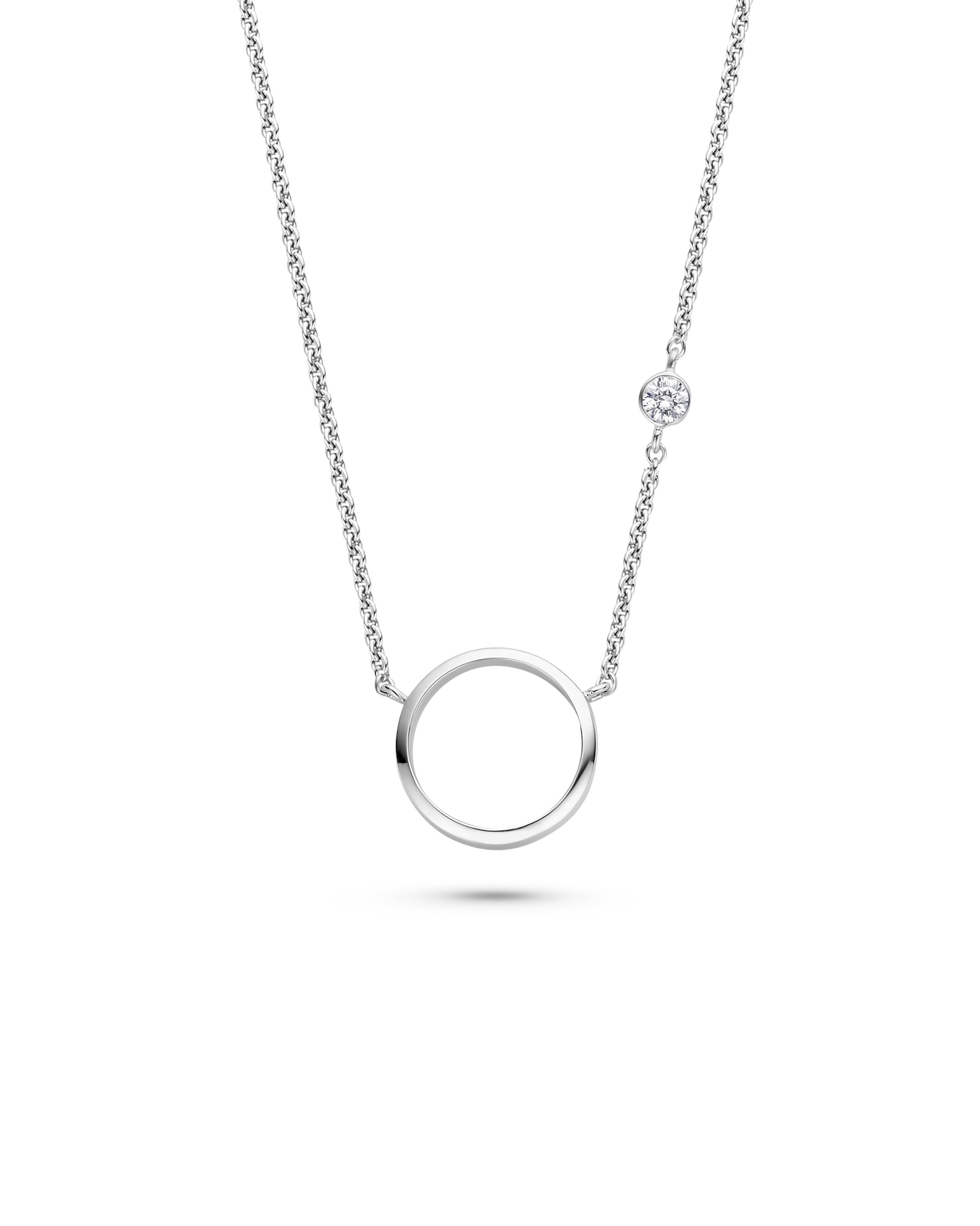 Collier FJF - Icon Circle II, Argent et Zircons (FJF0010009SW)